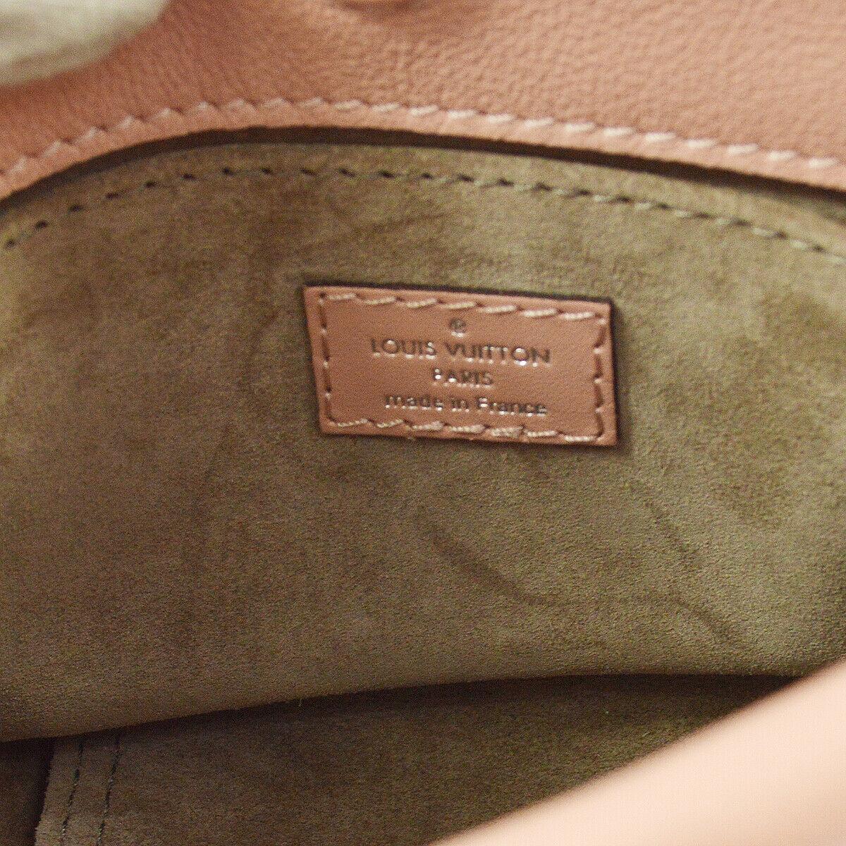 Women's Louis Vuitton Pink Leather Monogram Fabric Small Mini Top Handle Shoulder Bag