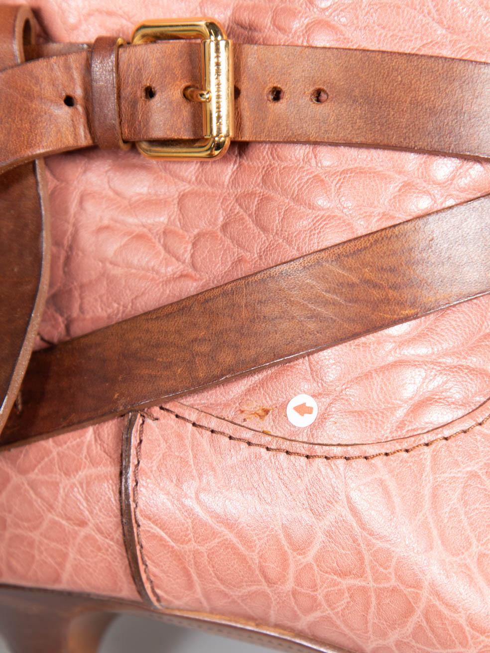 Louis Vuitton Pink Leather Sweet Escapade Boots Size IT 39.5 For Sale 6