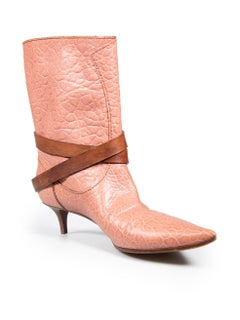 Louis Vuitton Pink Leather Sweet Escapade Boots Size IT 39.5