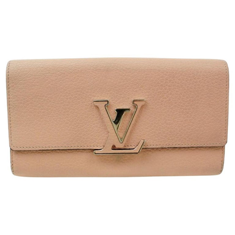 Louis Vuitton Capucines Long Wallet Pink Taurillon Leather 872254