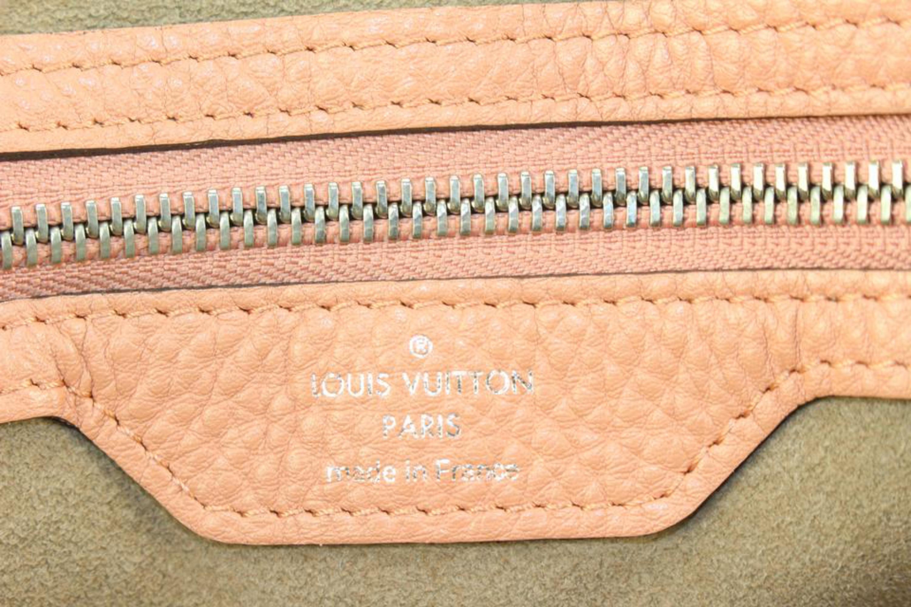 Women's Louis Vuitton Pink Mahina Leather Selene PM 2way Bag 25lk69s