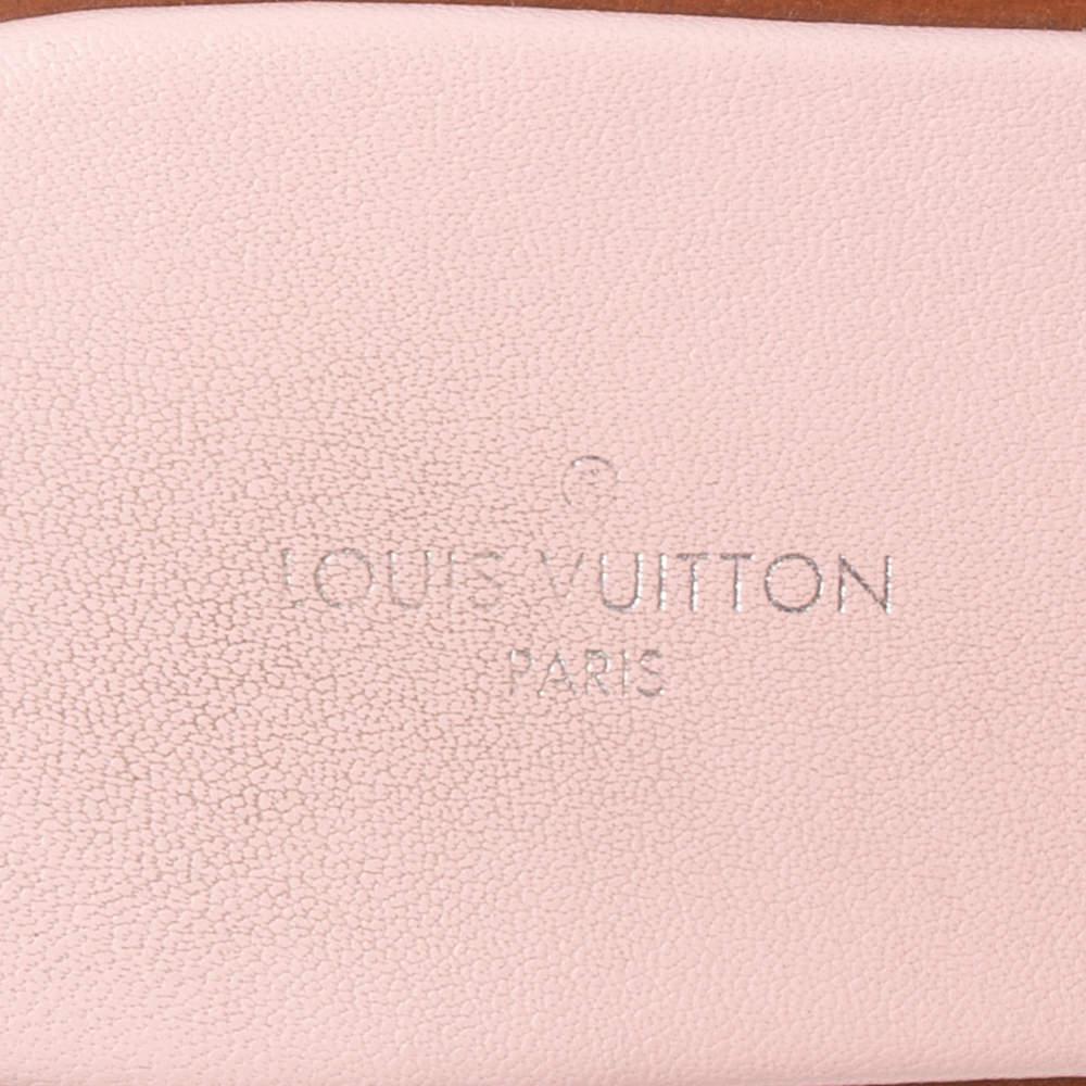 Louis Vuitton Pink Mink Fur Lock It Flat Slides Size 36 3