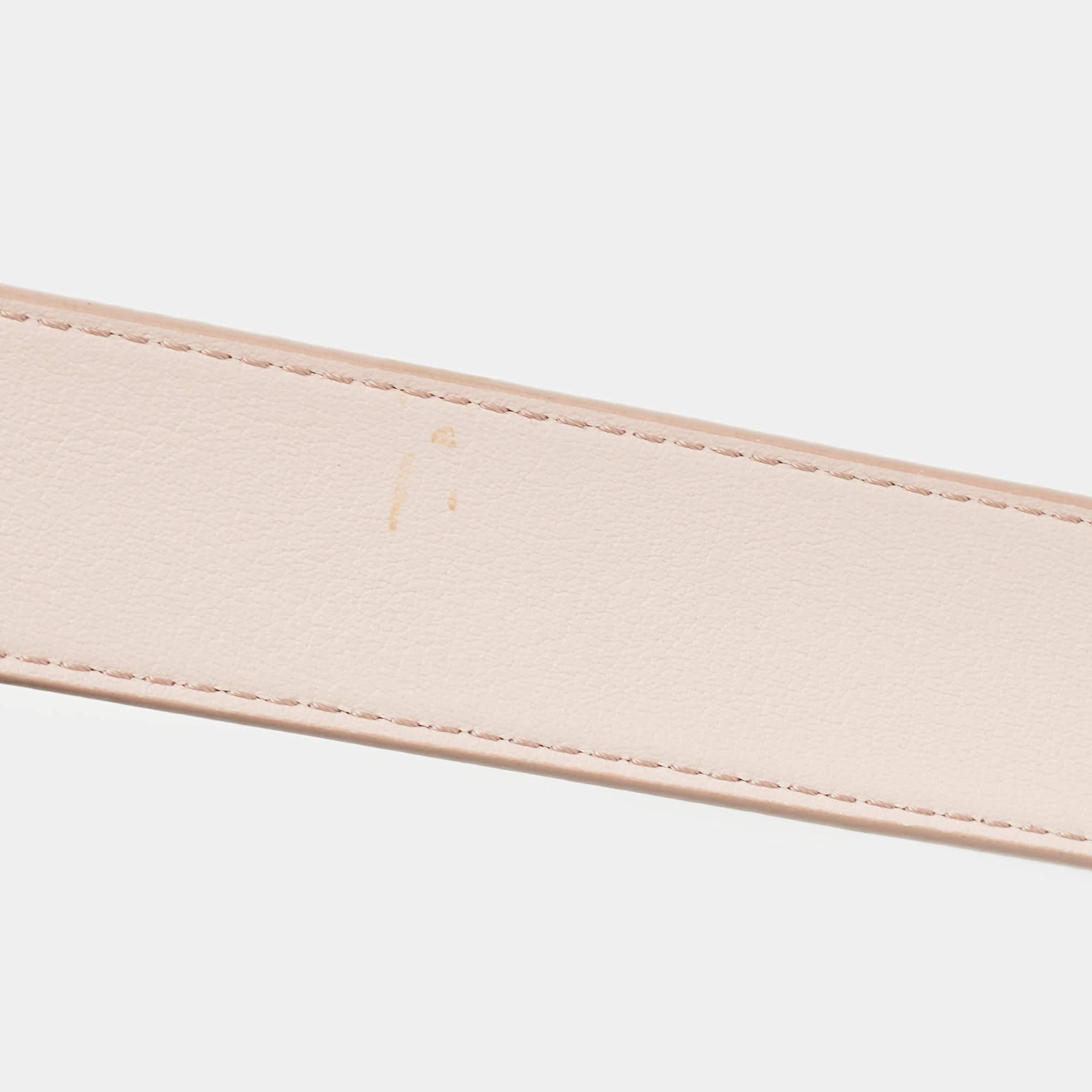 Louis Vuitton Pink Monogram Canvas Belt 90 CM In Good Condition In Dubai, Al Qouz 2