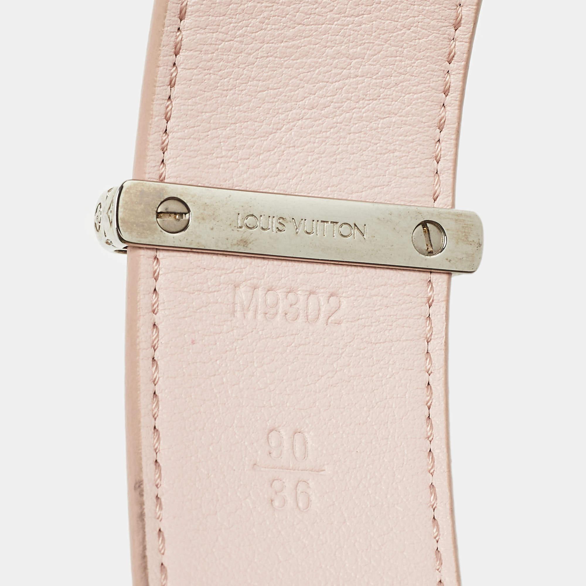 Louis Vuitton Pink Monogram Canvas Belt 90 CM 1