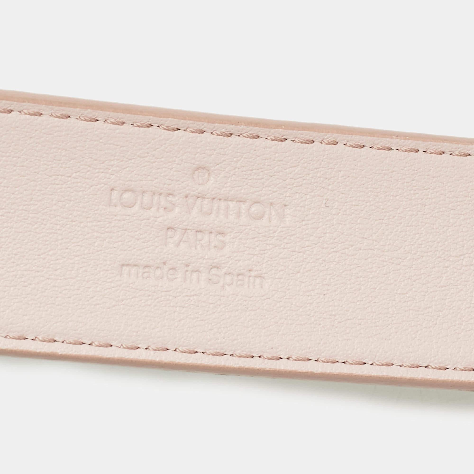 Louis Vuitton Pink Monogram Canvas Belt 90 CM 2