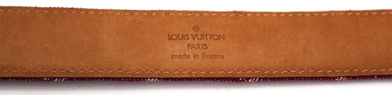 Louis Vuitton Theda Hinge Belt Thin Monogram Vernis Fuchsia Dark Pink 38la62