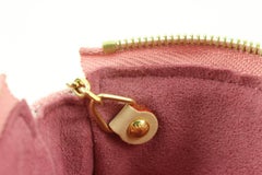 Louis Vuitton Pink Monogram Denim Rose Micro Pochette Accessories Pouch 7lv228s