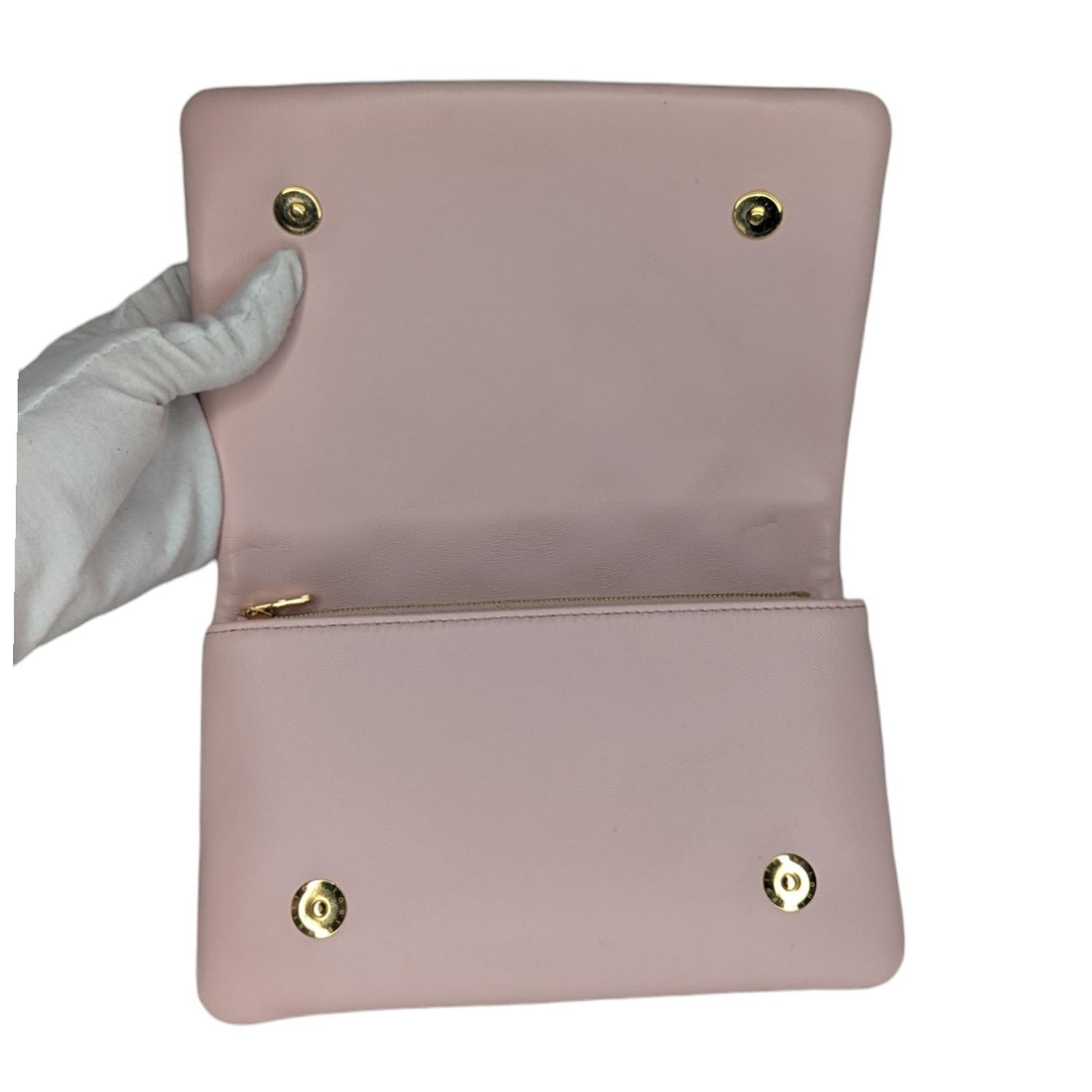 Louis Vuitton Pink Monogram Embossed Lambskin Coussin Pochette For Sale 3