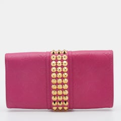 Louis Vuitton Pink Monogram Embossed Leather Courtney Clutch