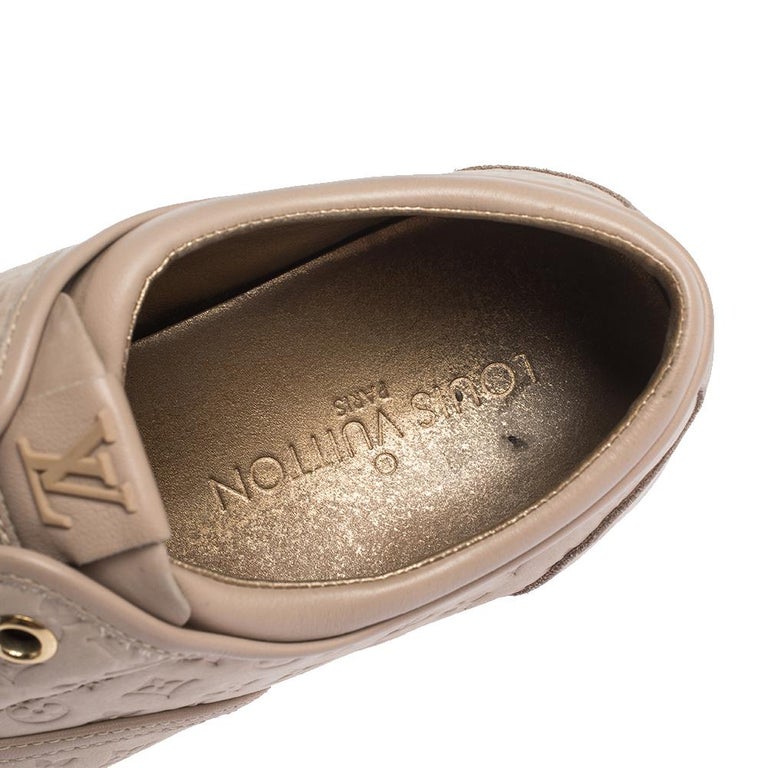 Louis Vuitton Powder Pink Monogram Nubuck Leather Popincourt Sneakers Size  35 Louis Vuitton
