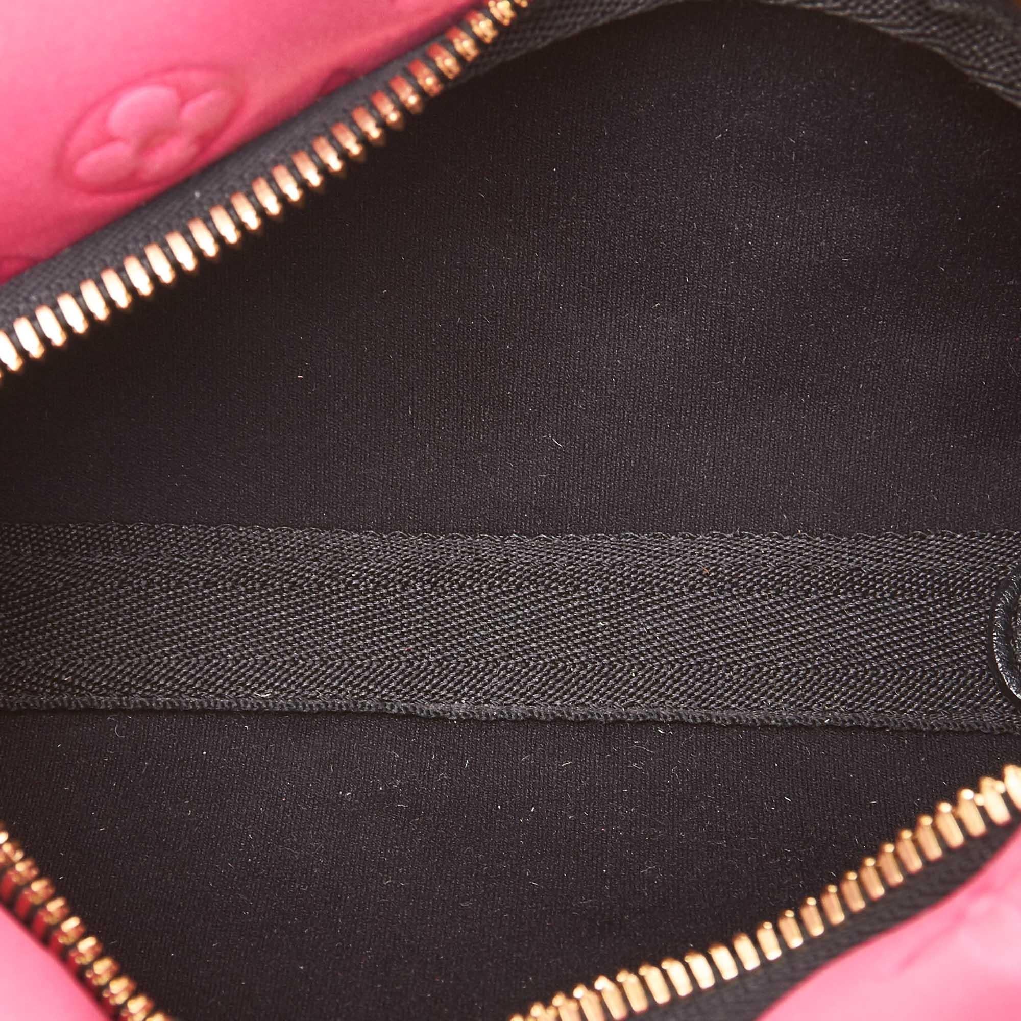 Louis Vuitton Pink Monogram Embossed Scuba Clutch 1