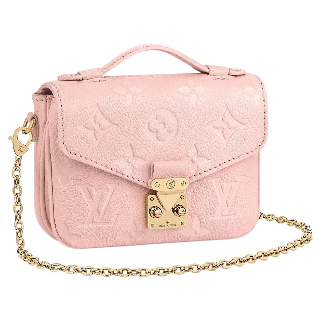 Louis Vuitton Pink Monogram Empreinte Leather Micro Métis Bag