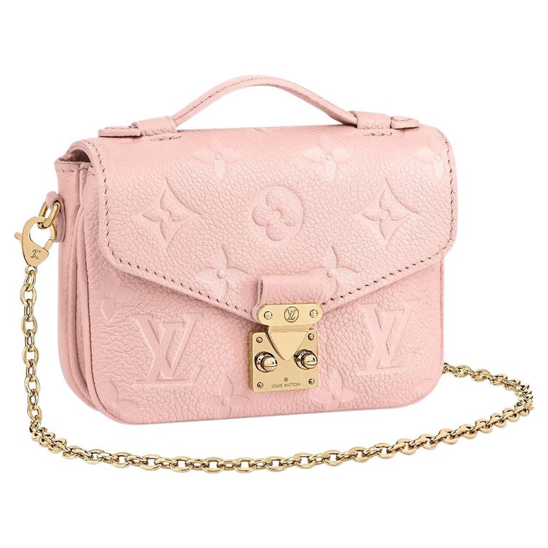 Louis Vuitton Pink Monogram Empreinte Leather Micro Métis Bag For Sale