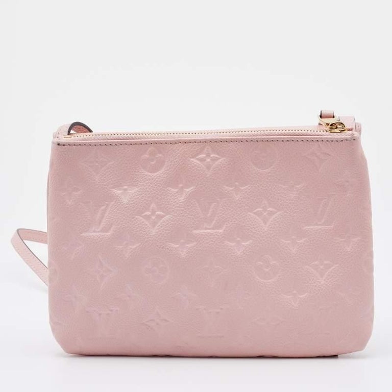 Louis Vuitton Pink Monogram Empreinte Leather Twice Bag at 1stDibs