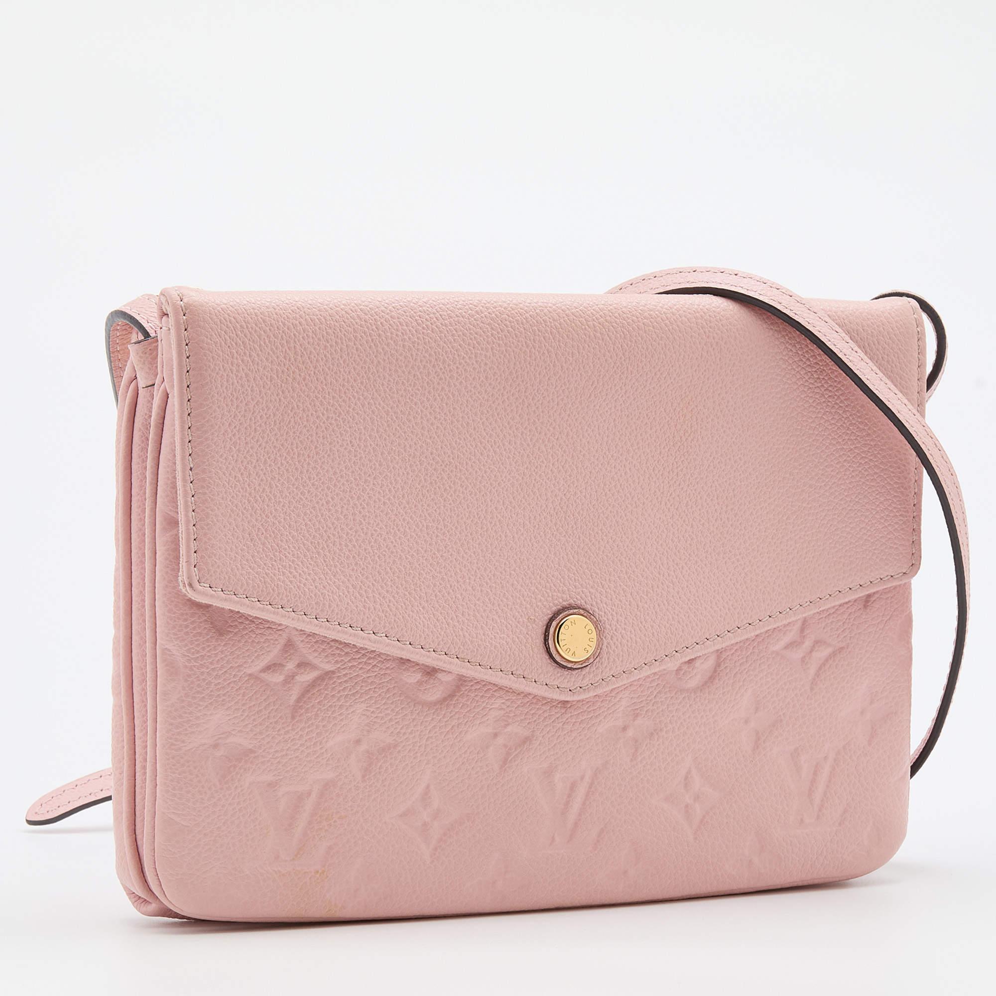 Women's Louis Vuitton Pink Monogram Empreinte Leather Twice Bag