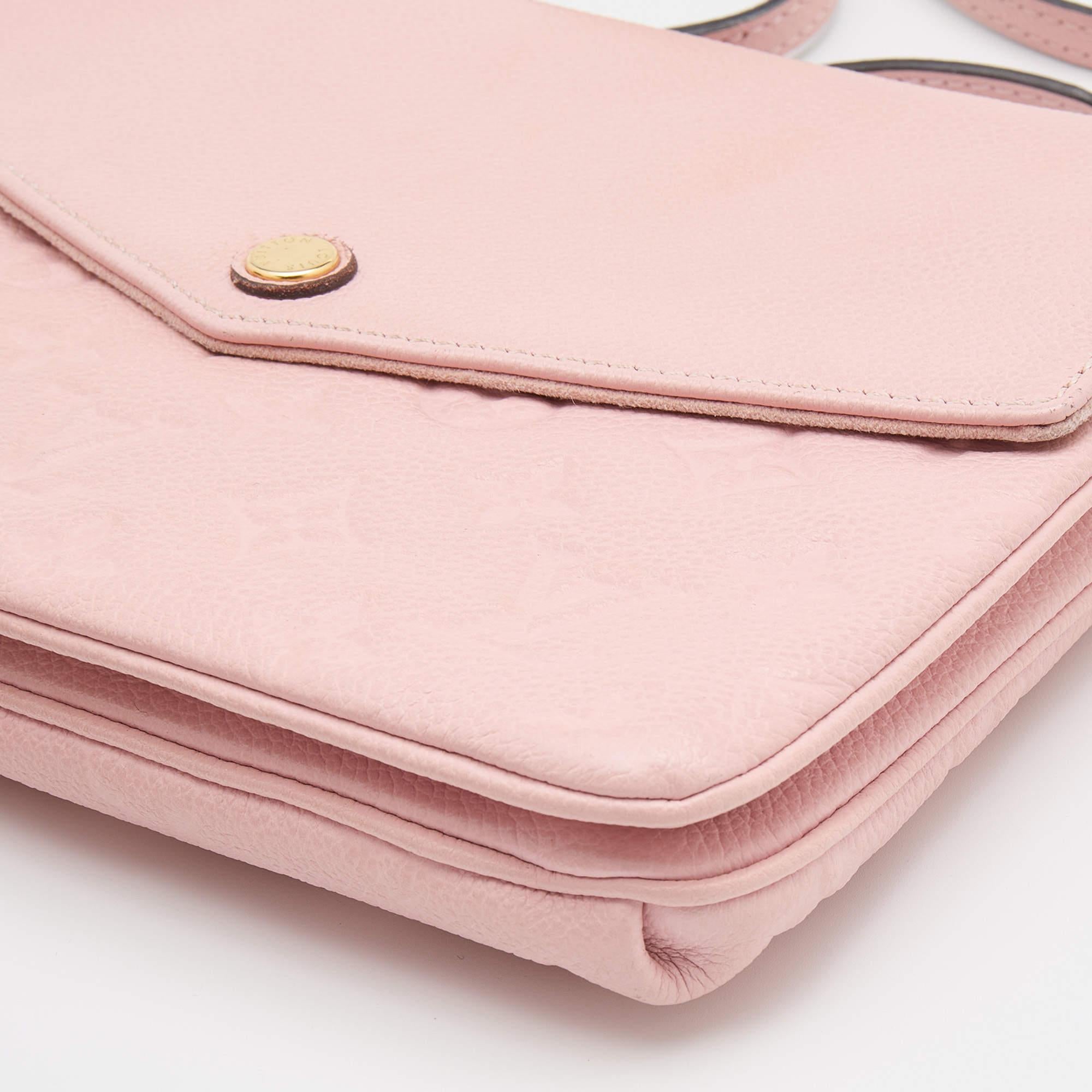 Louis Vuitton Pink Monogram Empreinte Leather Twice Bag 3