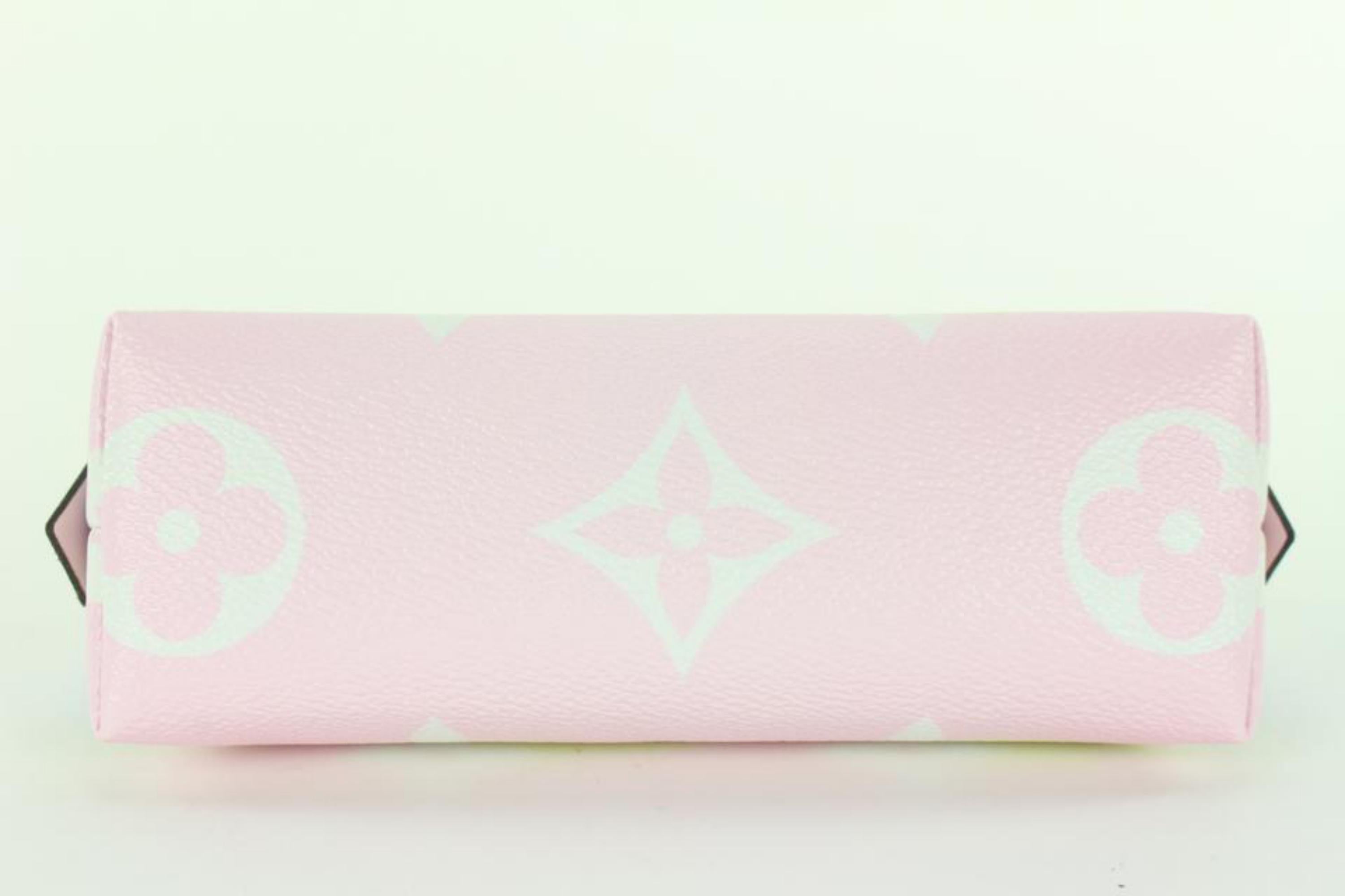 Louis Vuitton Pink Monogram Escale Tye Dye Cosmetic Pouch PM 11LVJ1025 For Sale 1