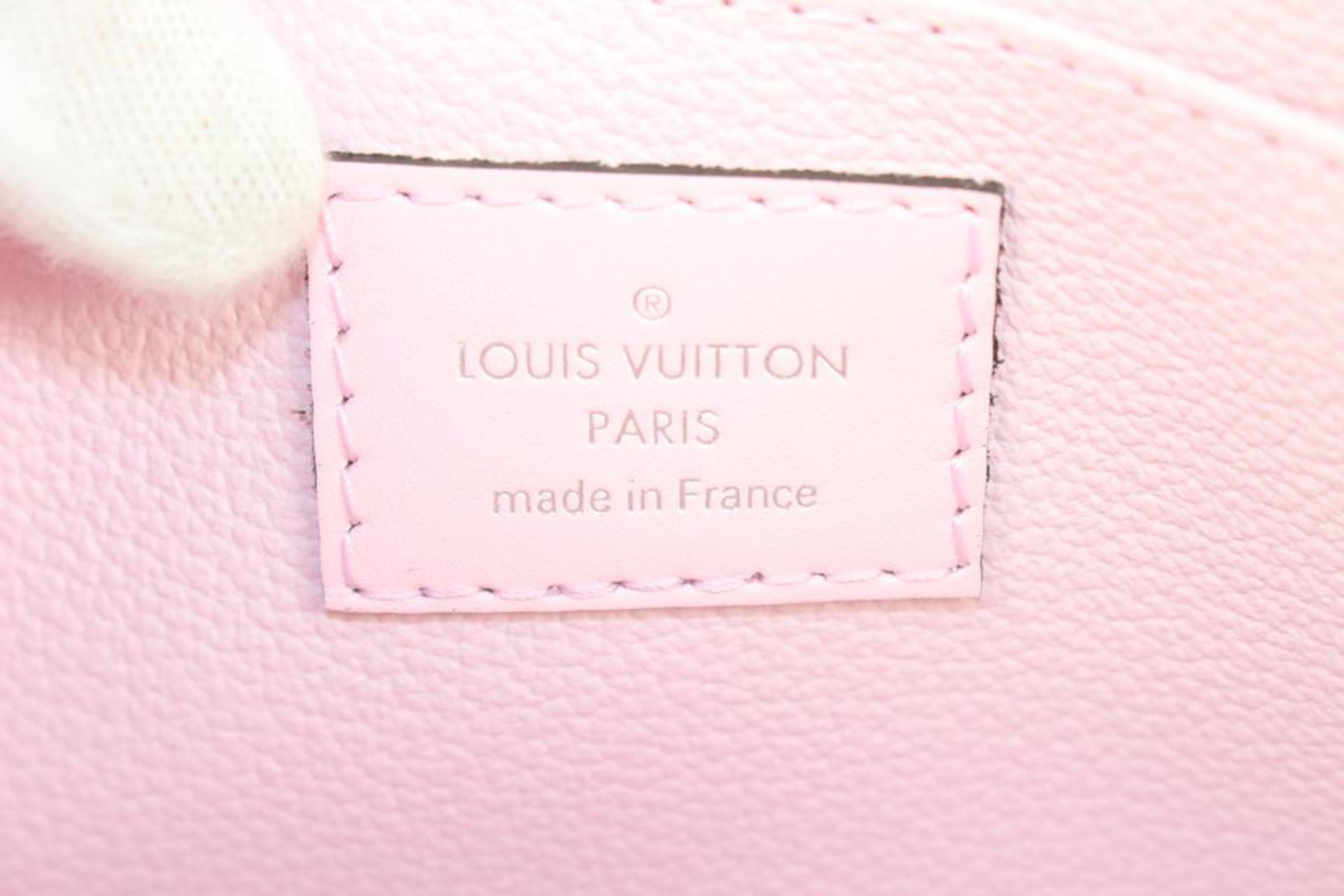 Louis Vuitton Pink Monogram Escale Tye Dye Cosmetic Pouch PM 11LVJ1025 For Sale 4