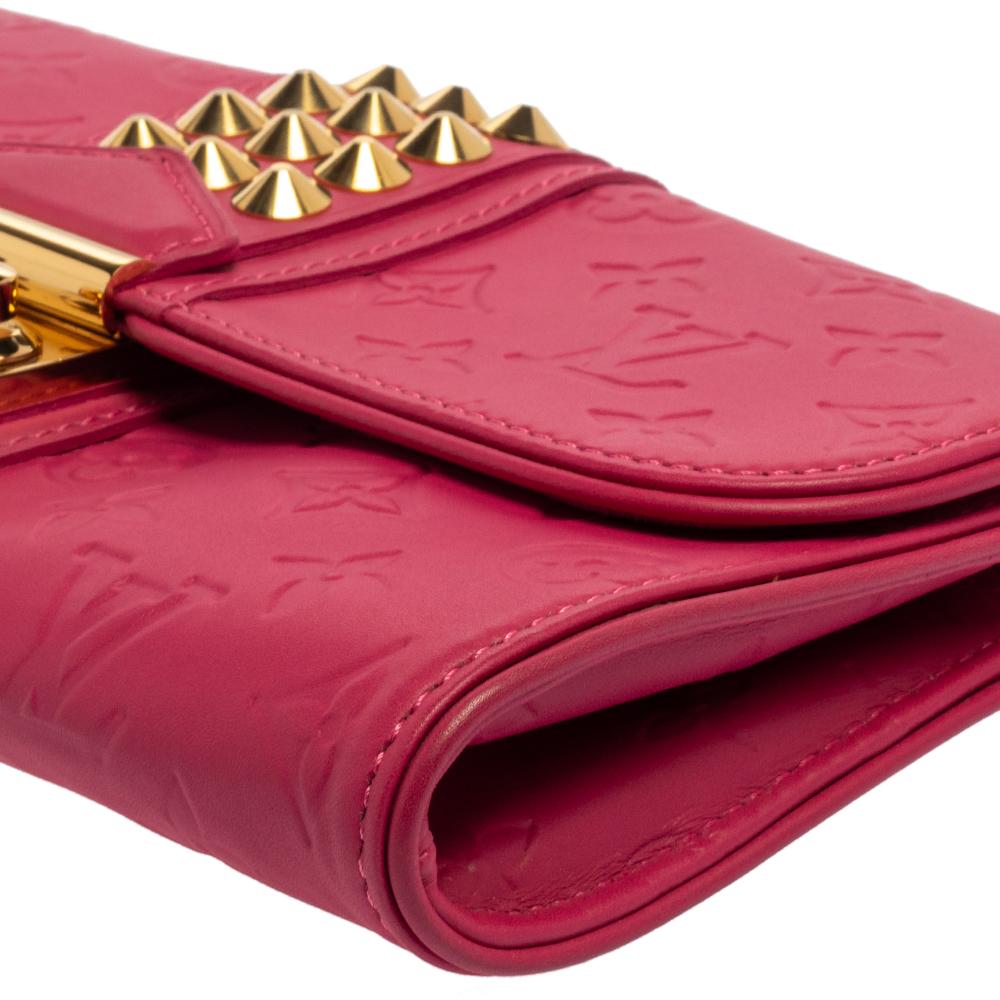 Louis Vuitton Pink Monogram Leather Courtney Clutch 8