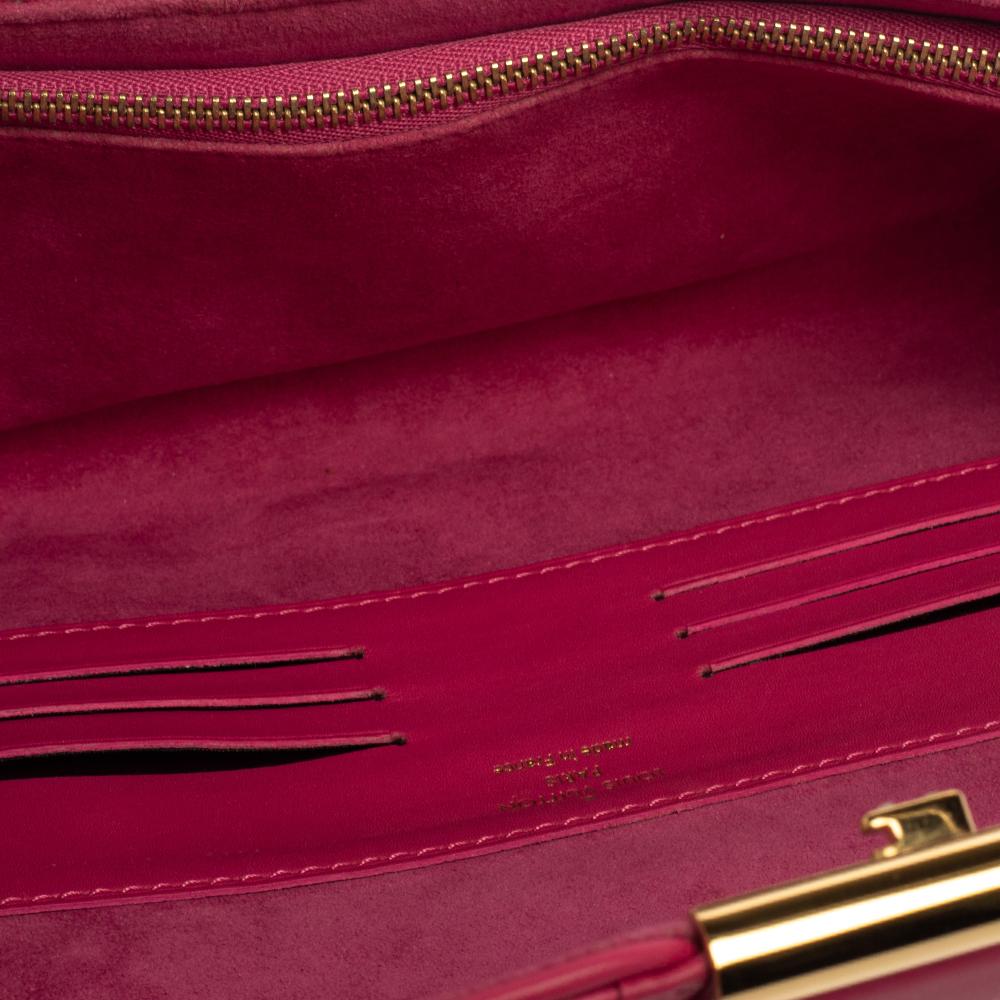 Louis Vuitton Pink Monogram Leather Courtney Clutch 9