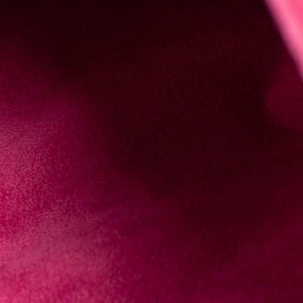 Louis Vuitton Pink Monogram Leather Courtney Clutch In Good Condition In Dubai, Al Qouz 2