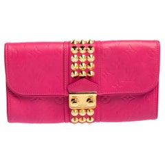 Louis Vuitton Pink Monogram Leather Courtney Clutch