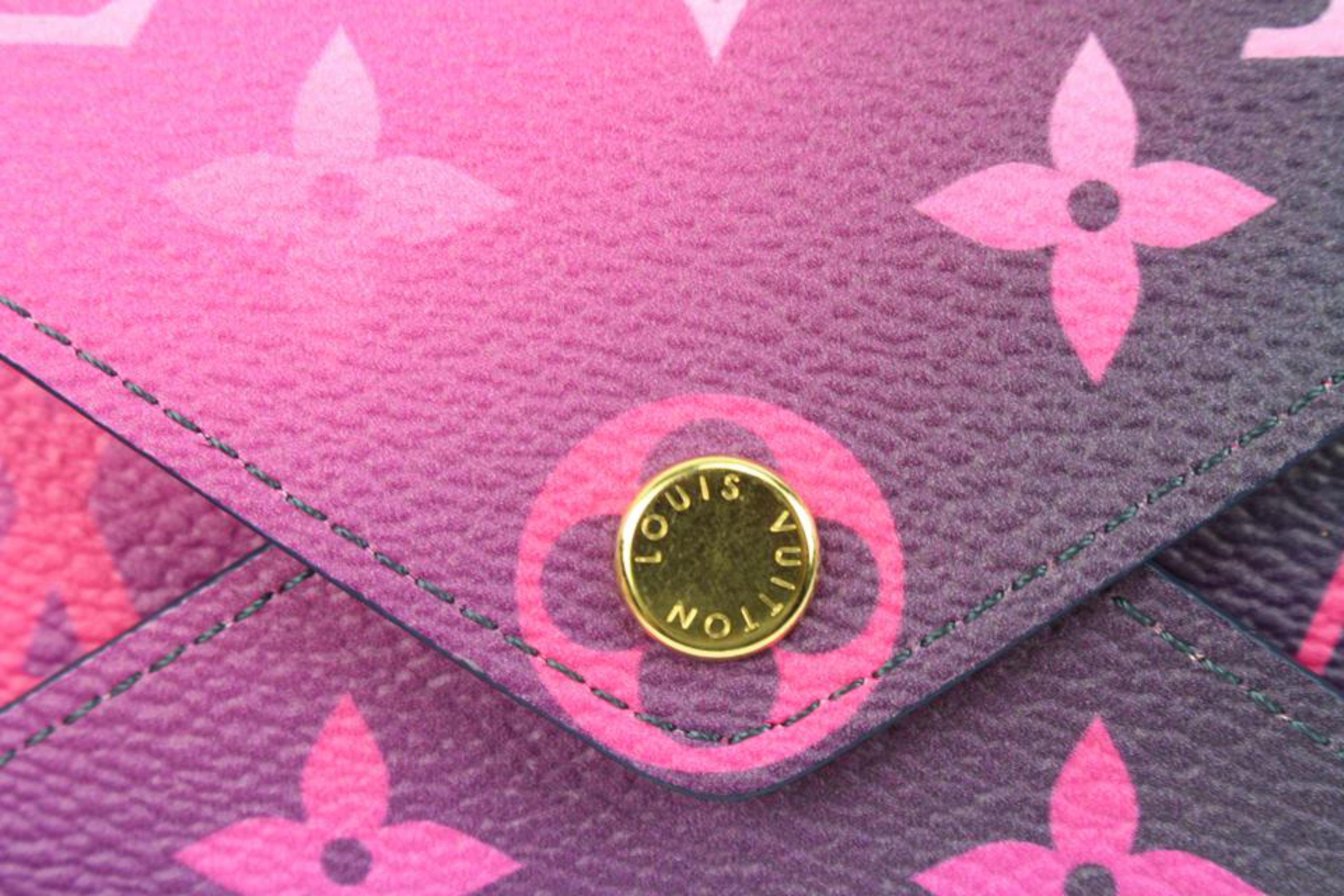 Louis Vuitton Pink Monogram Midnight Fuchsia Kirigami MM Envelope Clutch 19lk413 5