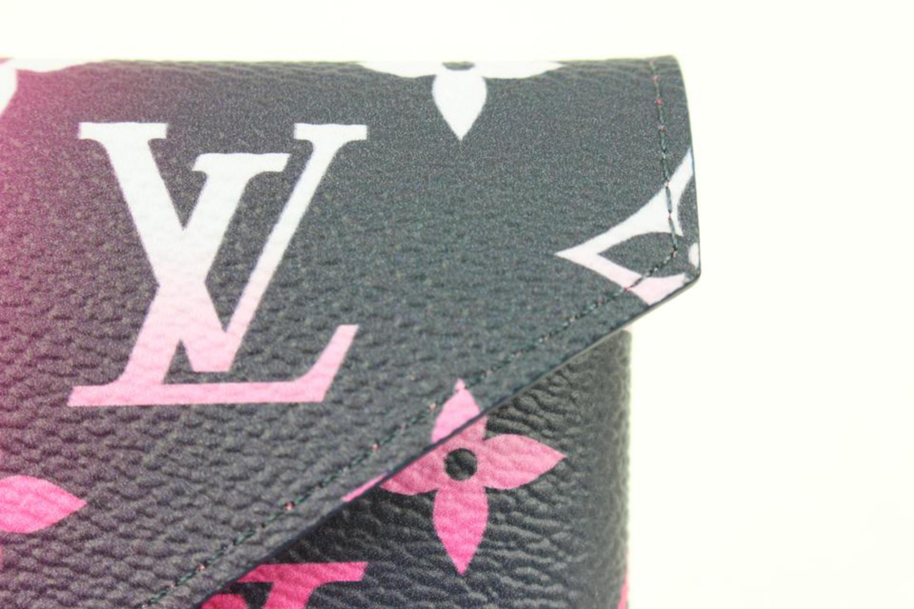 Louis Vuitton Pink Monogram Midnight Fuchsia Kirigami MM Envelope Clutch 19lk413 1