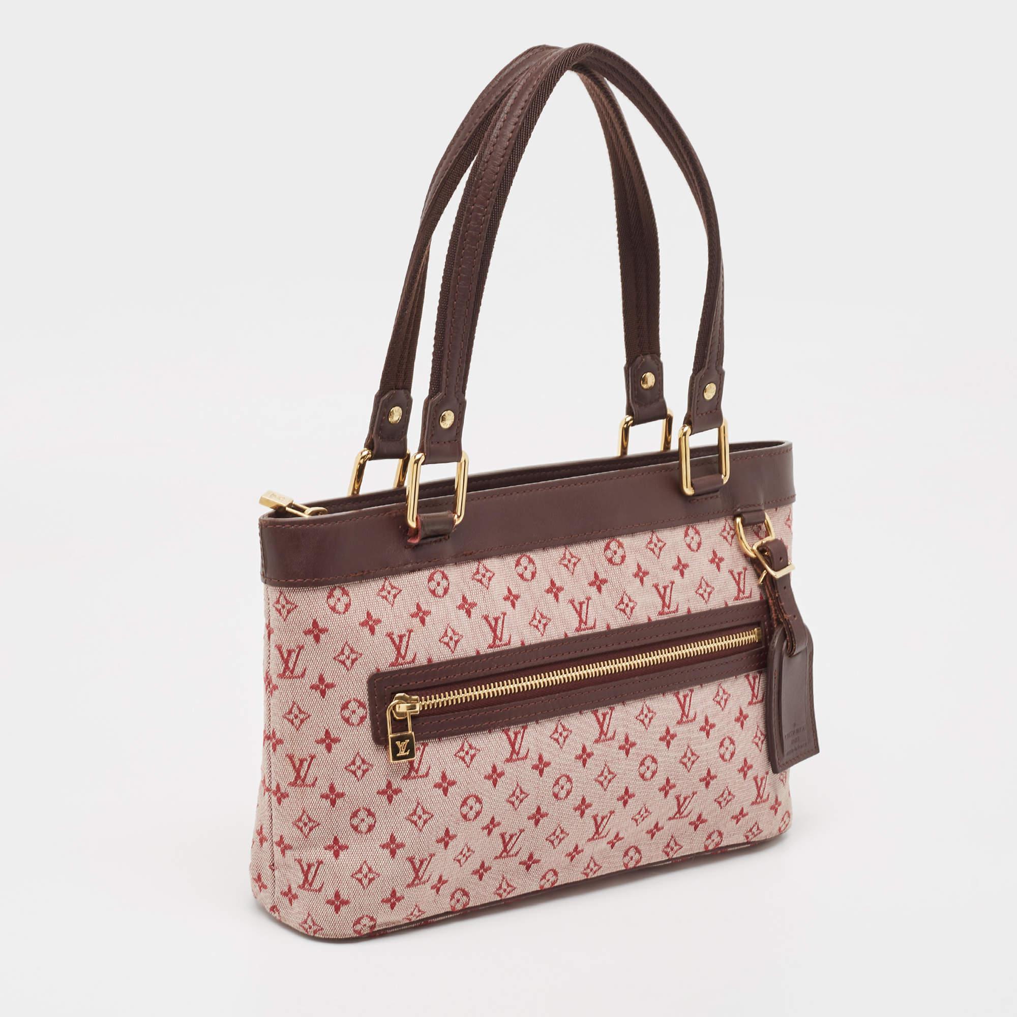 Louis Vuitton Pink Monogram Mini Lin Lucille PM TST Bag In Good Condition In Dubai, Al Qouz 2