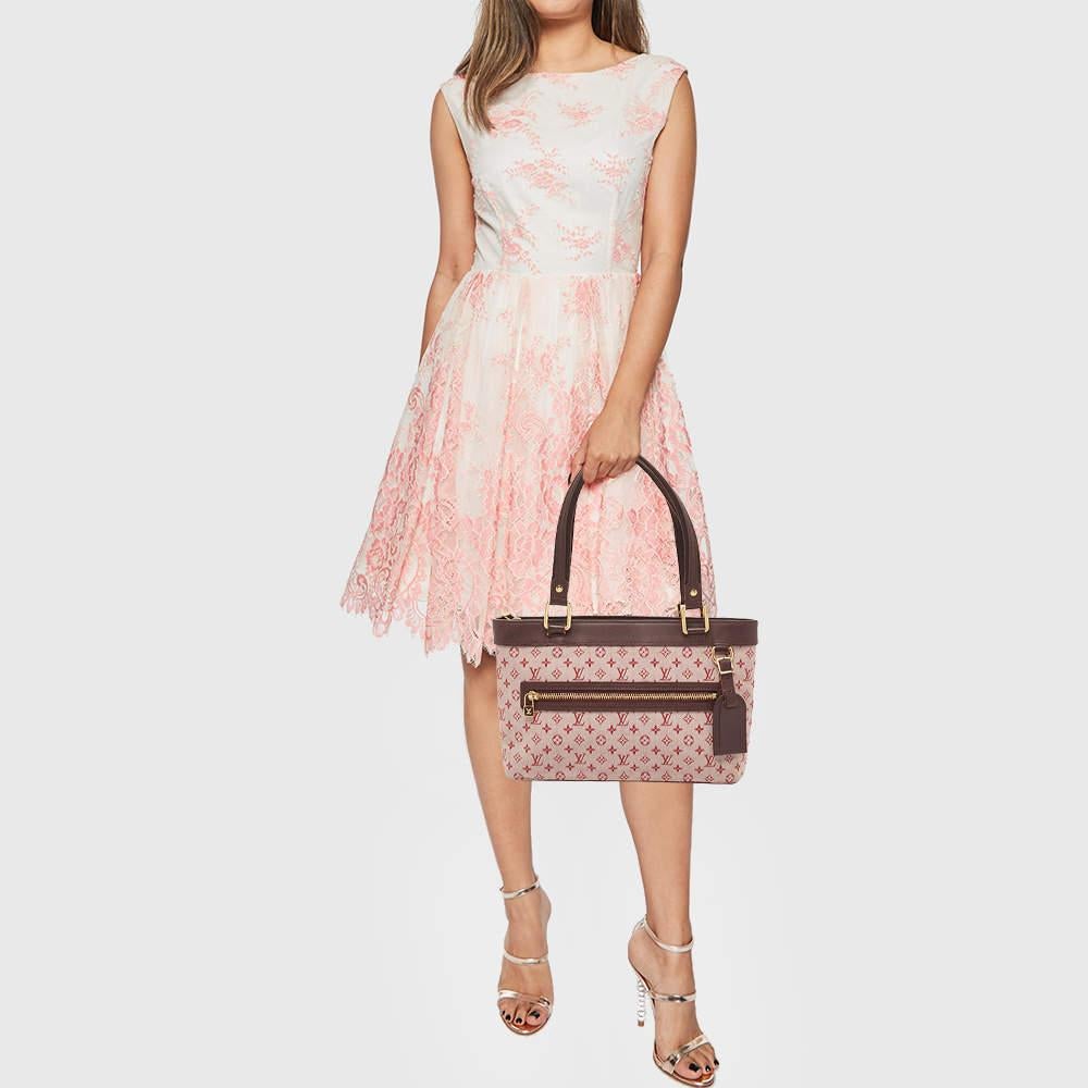 Brown Louis Vuitton Pink Monogram Mini Lin Lucille PM TST Bag