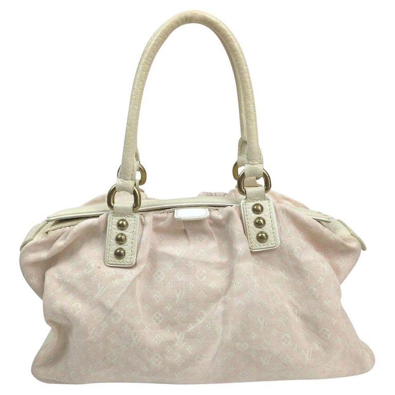 Louis Vuitton Pink Denim Monogram Slightly Messenger bag 668lvs618