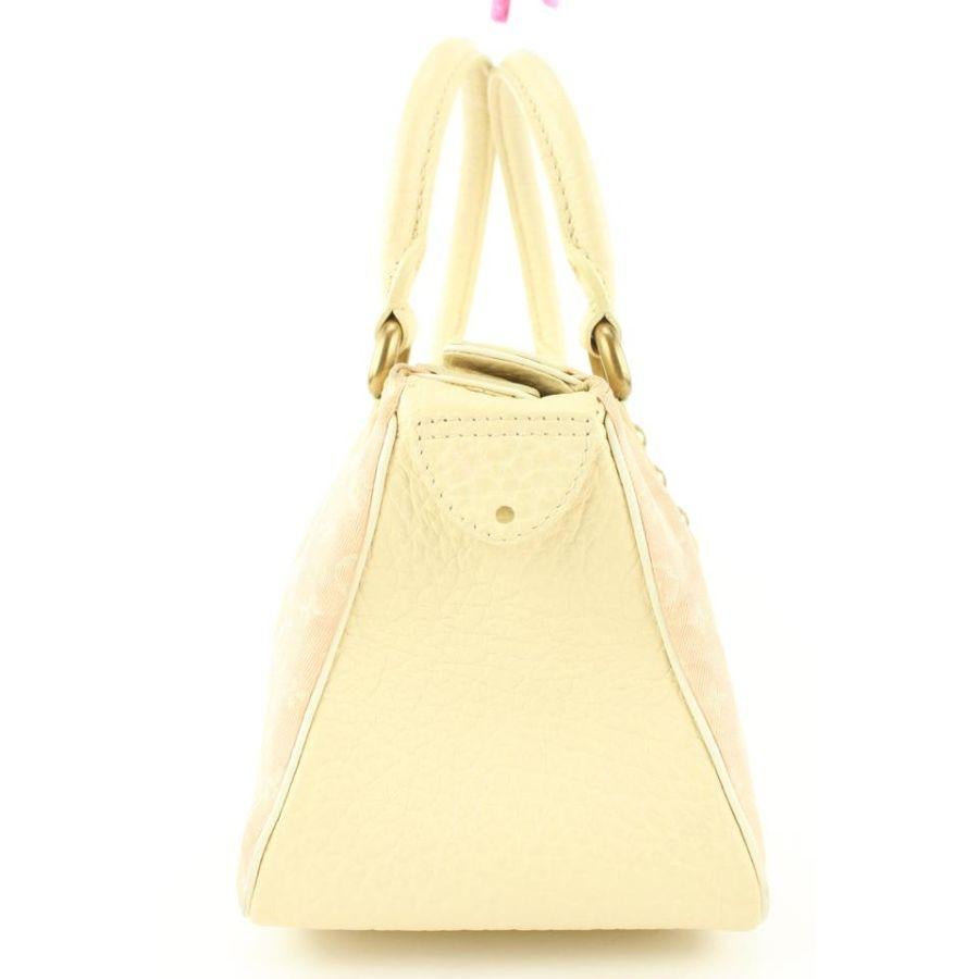 Louis Vuitton Pink Monogram Rose Mini Lin Trapeze PM Speedy Boston Bag 645lvs317 For Sale 4