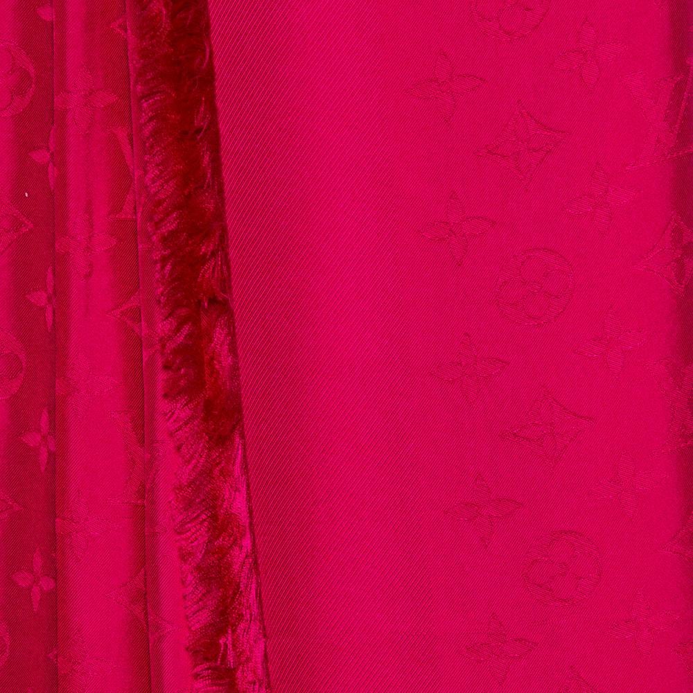 Women's Louis Vuitton Pink Monogram Silk Shawl