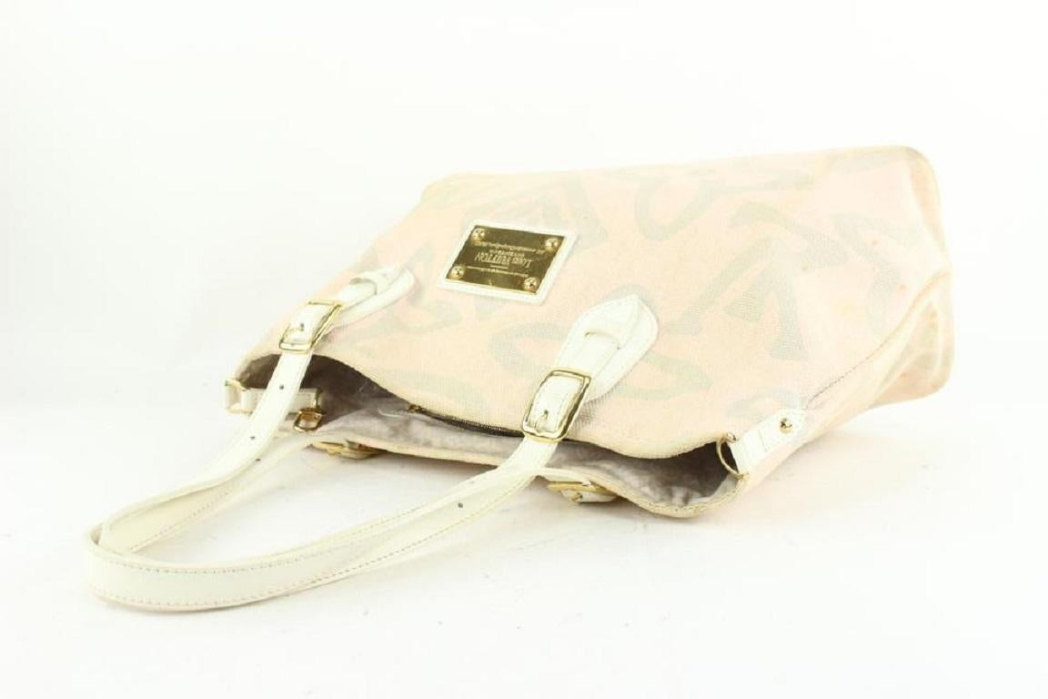 White Louis Vuitton Pink Monogram Tahitienne Cabas PM Tote bag 54629 ... 630lvs616 For Sale
