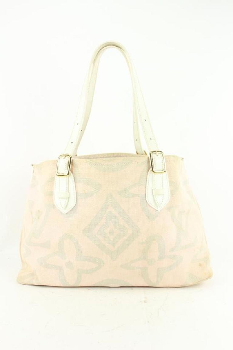 Louis Vuitton Pink Monogram Tahitienne Cabas PM Tote bag 54629 ... 630lvs616 In Good Condition For Sale In Dix hills, NY