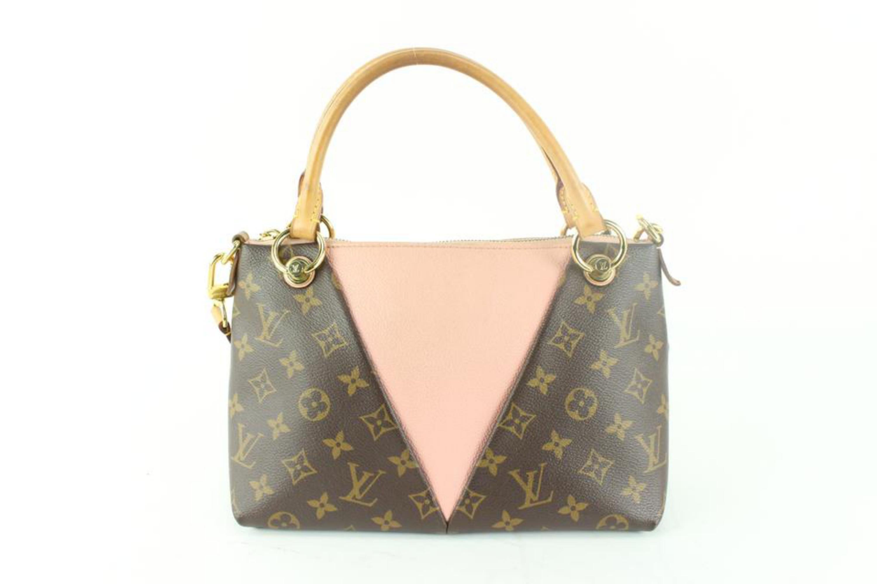 Louis Vuitton Pink Monogram V Tote BB 36lk62s For Sale 1