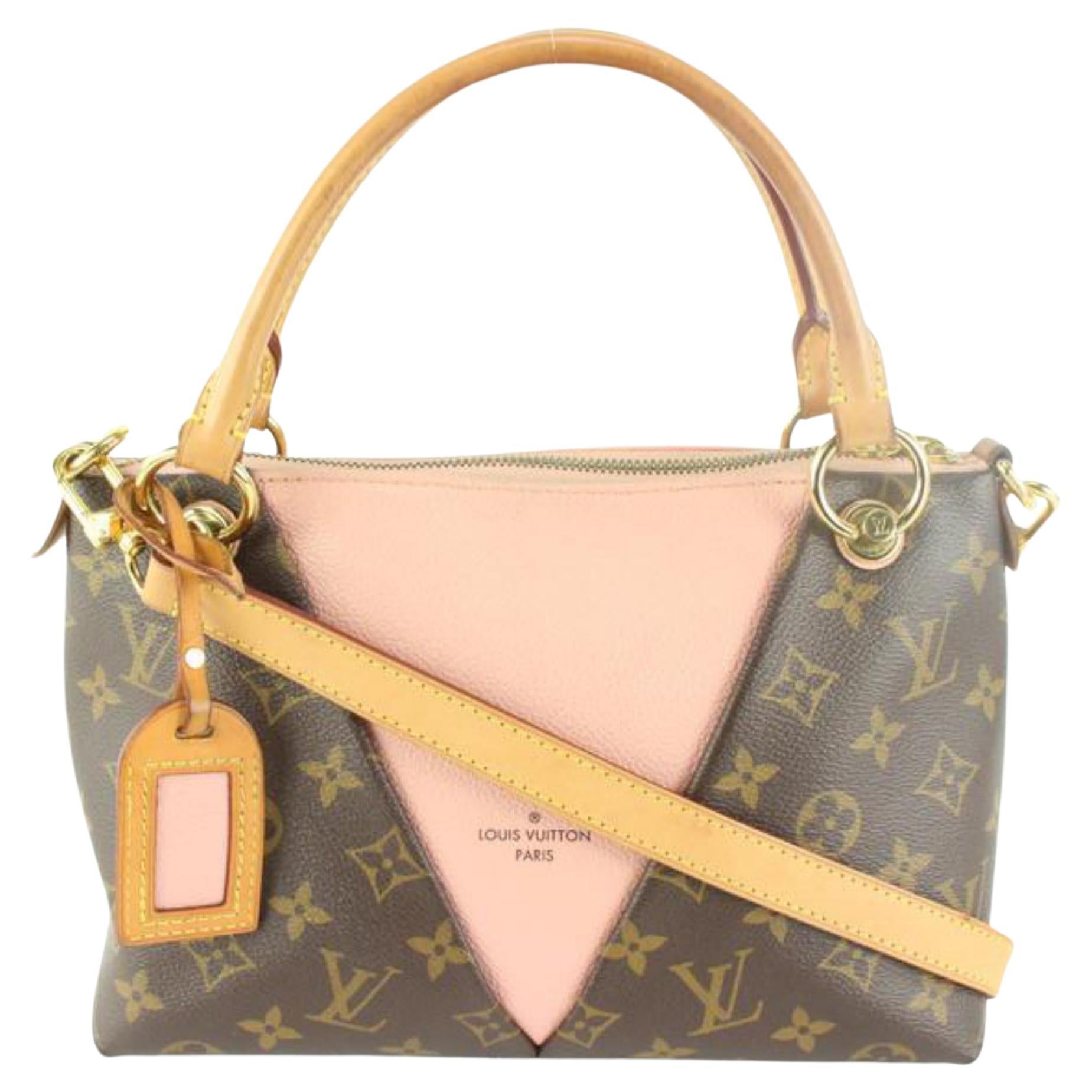 LOUIS VUITTON Auth Monogram V Tote BB Rose Poudre Shoulder Crossbody Handbag