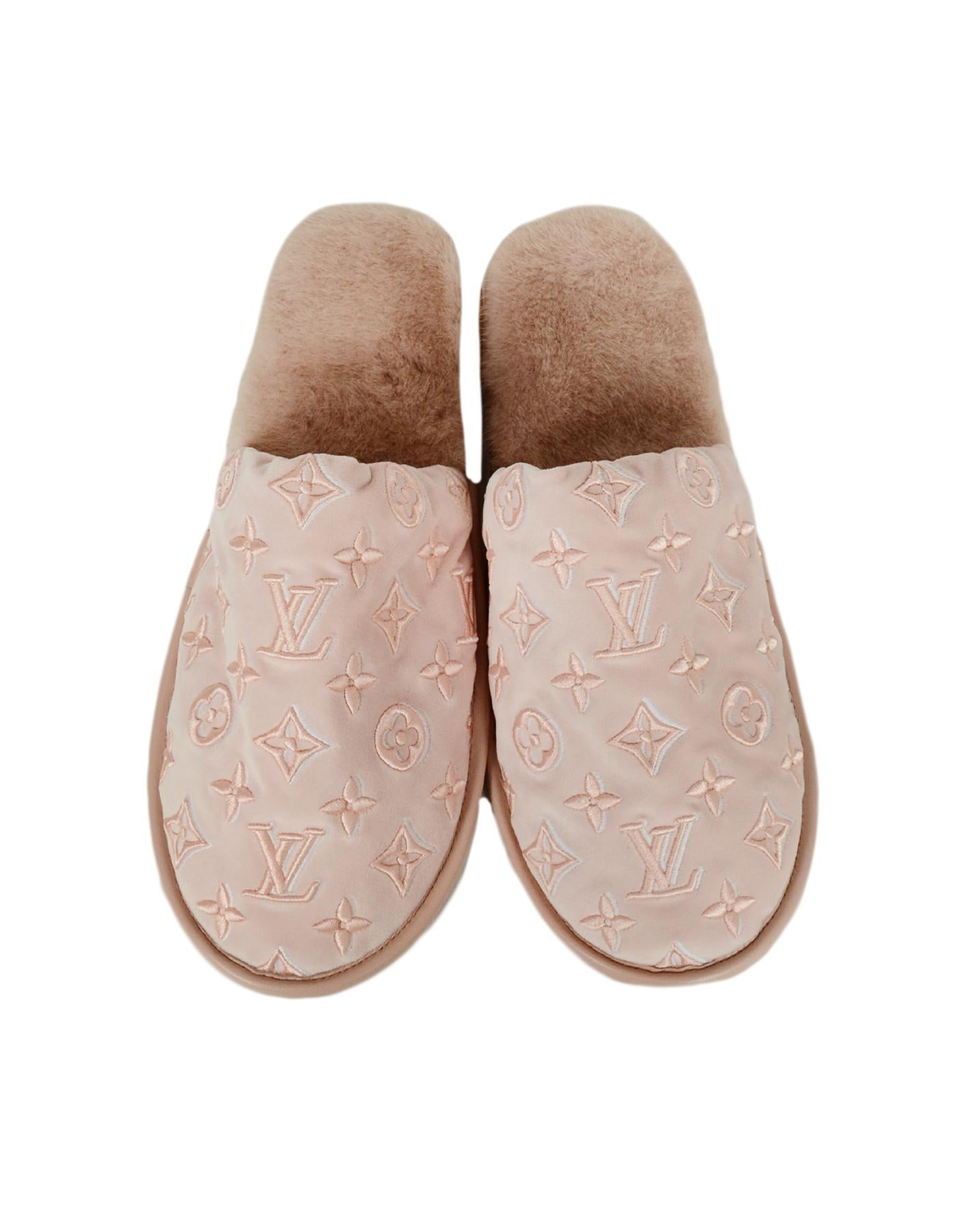 louis vuitton pink slippers