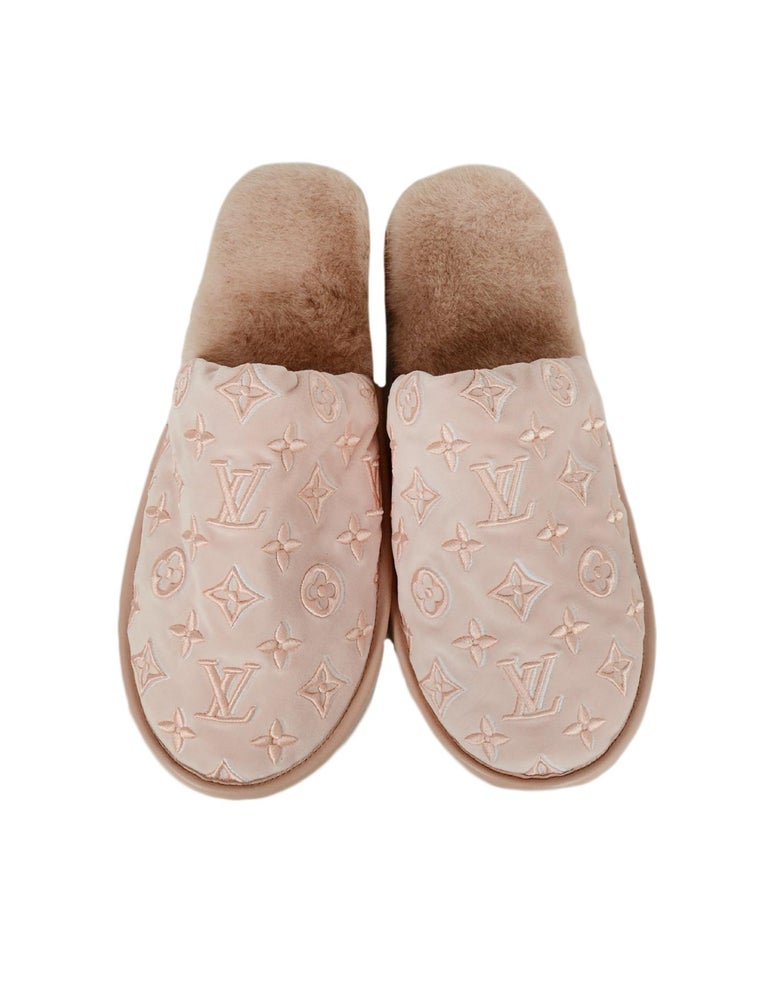 Louis Vuitton Monogram Mink House Slippers - Black Flats, Shoes