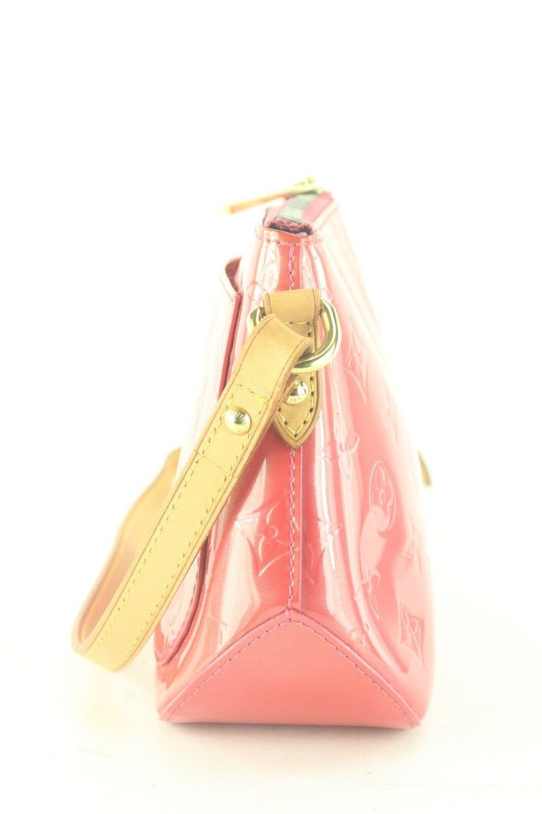 Louis Vuitton Pink Monogram Vernis Minna 3LK1012K In Good Condition For Sale In Dix hills, NY