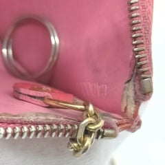 Louis Vuitton Pink Monogram Vernis Pochette Cles Key Pouch Keychain 862669
