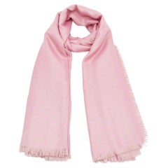 Louis Vuitton Pink Monogram Wool & Silk Shawl