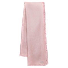 Louis Vuitton Pink Monogram Wool & Silk Shawl