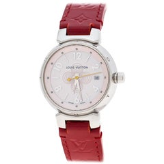 Louis Vuitton Rosa Perlmutt Edelstahl Q1216 Damen-Armbanduhr 28 mm