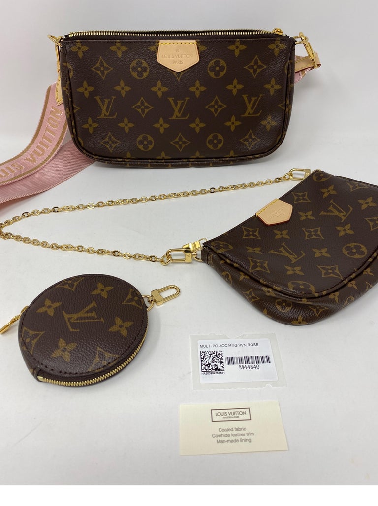 Louis Vuitton Multi Pink Pochette Bag - 3 For Sale on 1stDibs  louis  vuitton purse with pink strap, louis vuitton bag with pink strap, louis  vuitton bags with pink strap