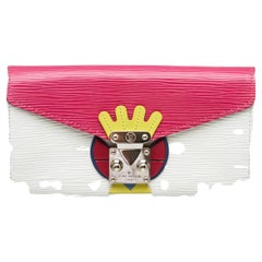 Louis Vuitton Pink Multicolor Epi Leather Tribal Mask Sarah Wallet