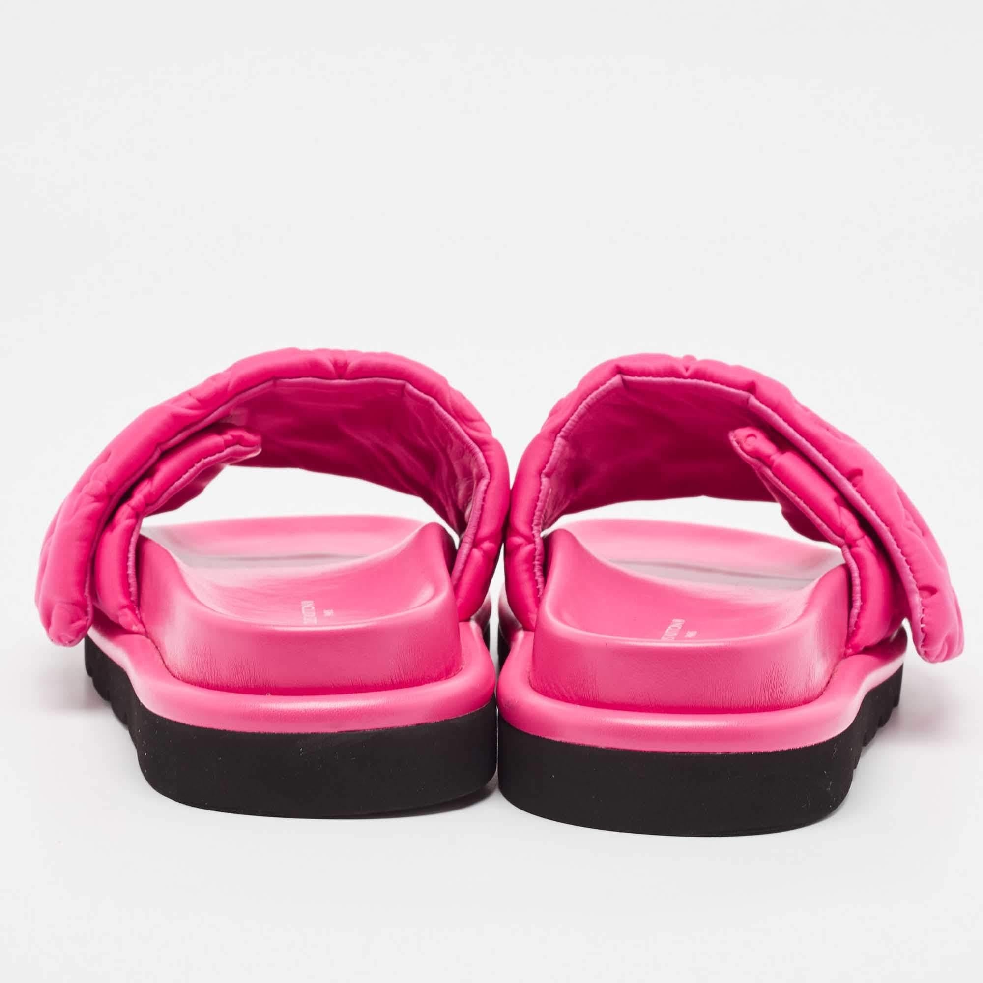 Louis Vuitton Pink Neoprene Pool Pillow Flat Sandals Size 39 1