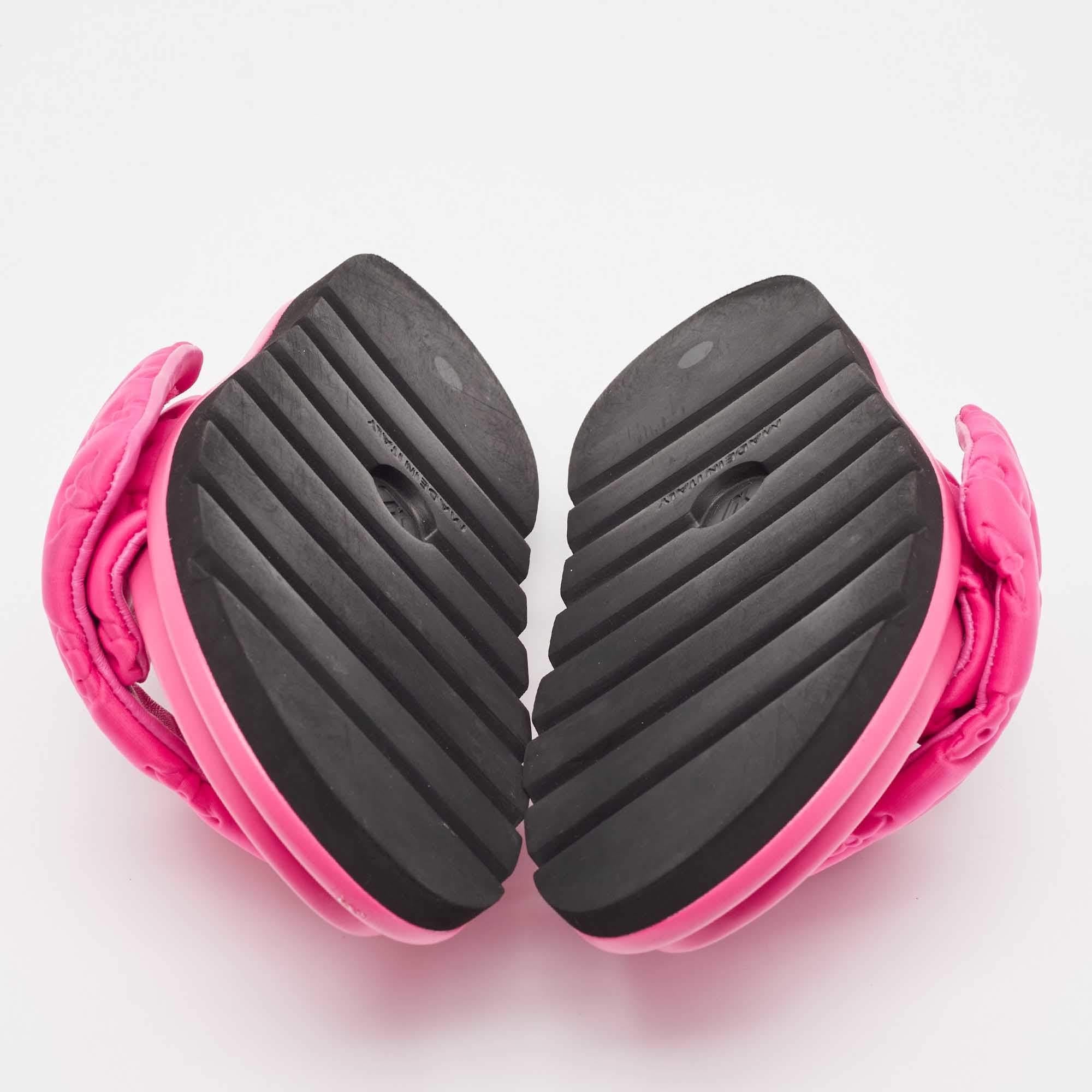 Louis Vuitton Pink Neoprene Pool Pillow Flat Sandals Size 39 2