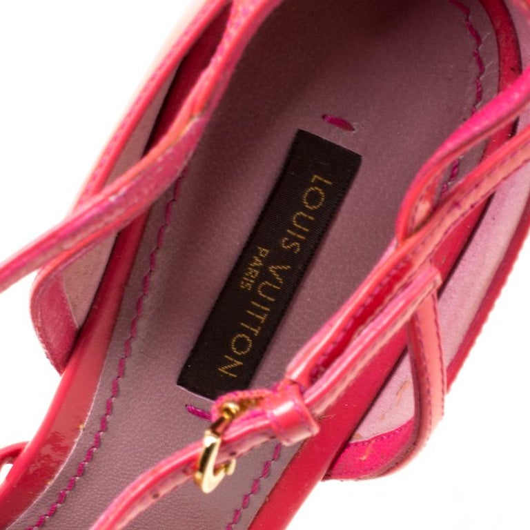 Leather sandals Louis Vuitton Pink size 10 US in Leather - 26167840