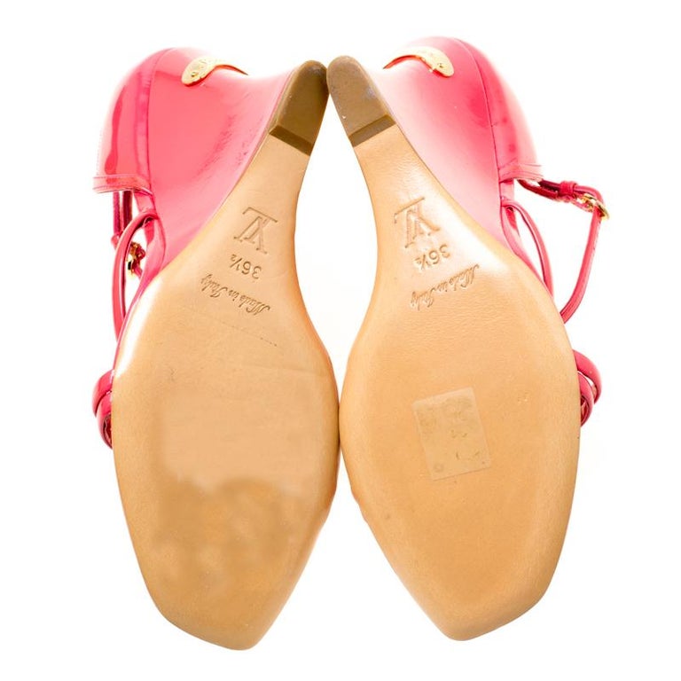Leather sandal Louis Vuitton Pink size 37 EU in Leather - 35669505